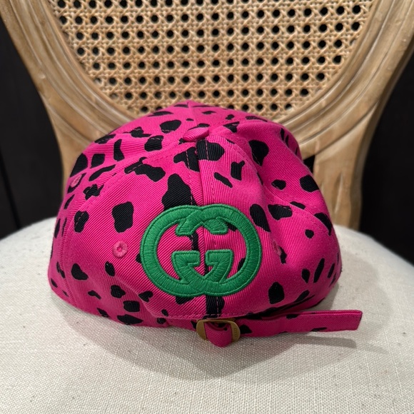 Gucci x MLB Pink Leopard GG Print Cap - Picture 3 of 7
